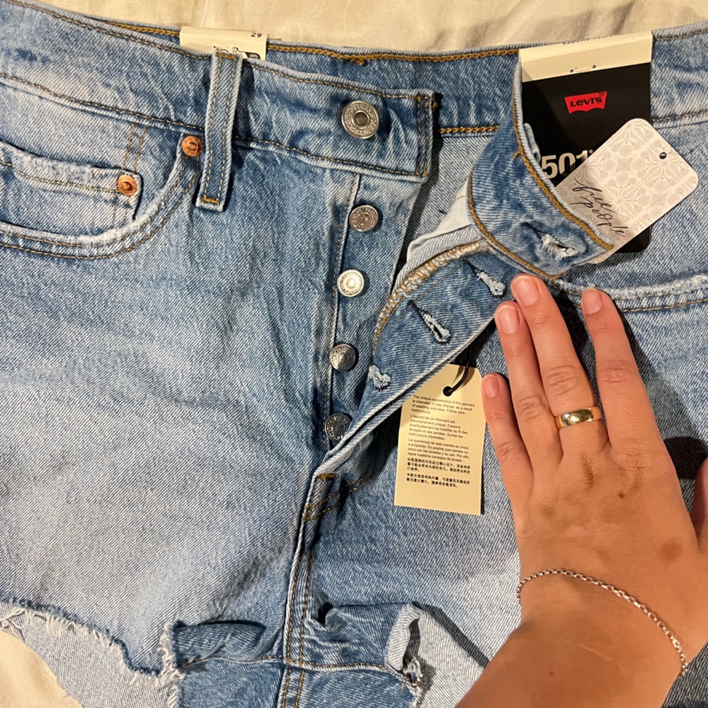 Levi's Blue Denim Overalls Timeless Design - Picture 2 of 5